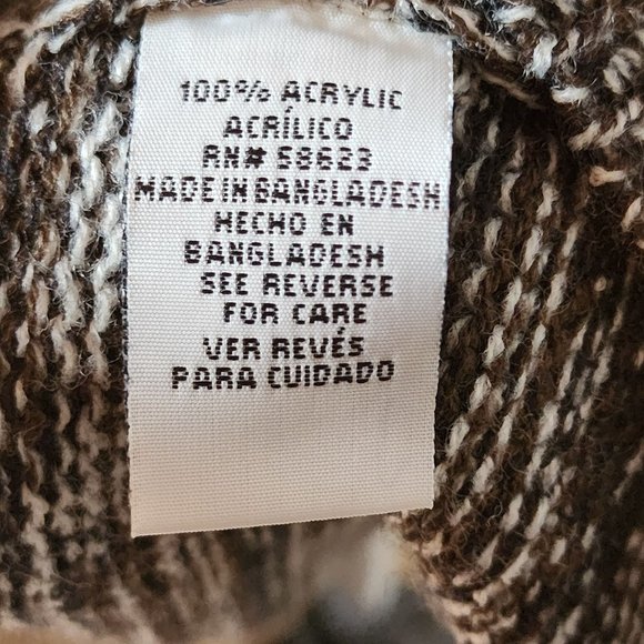 Black, Cream Cowl Neck Long Pull Over Sweater W Front Pockets. Size 1X. NWOT - Picture 6 of 11